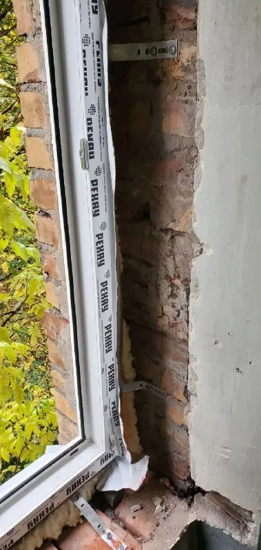 Шов по высоте окна