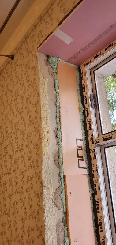 Откос изнутри у рамы