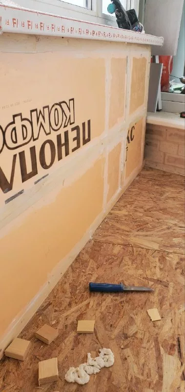 Пеноплэкс на стене