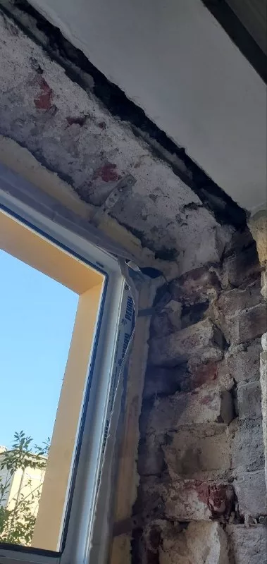 Шов в углу проёма