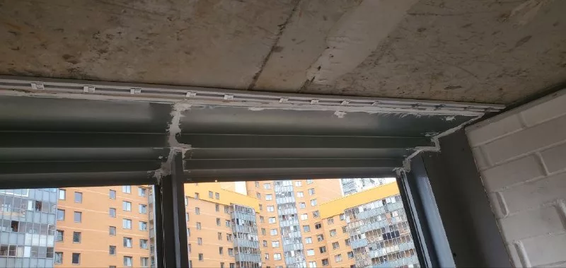 Верх рамы под перекрытием