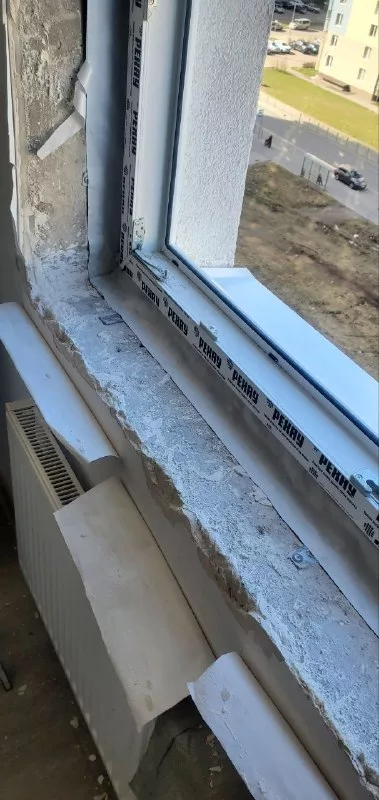 Низ рамы в проёме