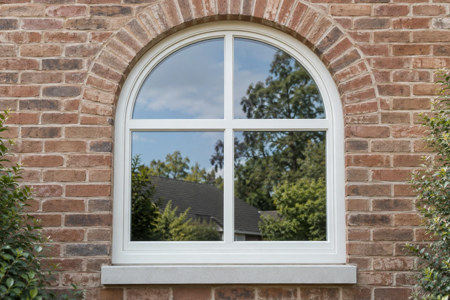 Изогнутая верхняя часть арочного окна